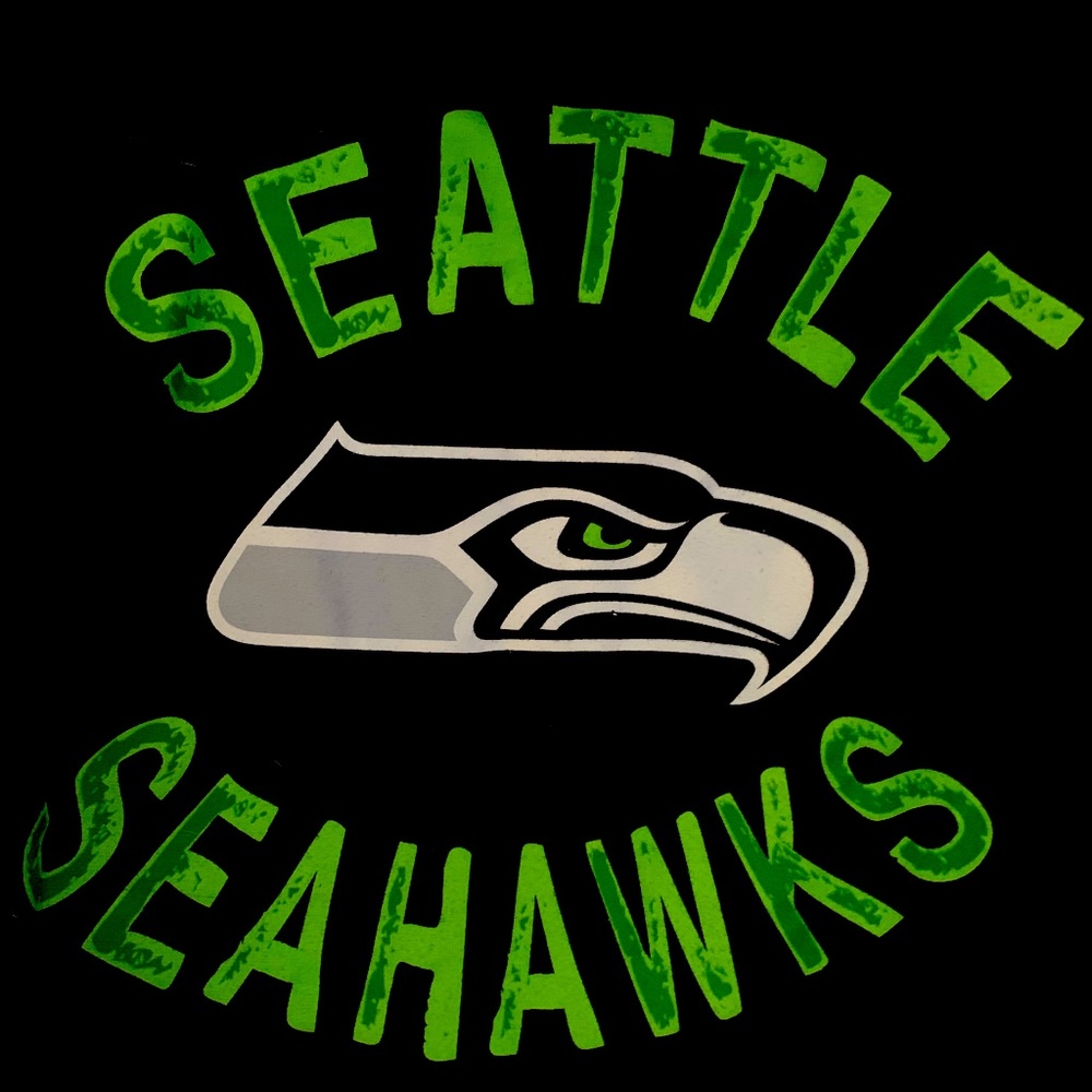 Womens zip front hoodie. Seahawks NFL team apparel.
